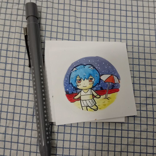 Set of 10 Hand-Drawn Anime and Gaming Stickers, A4 Art Sheet