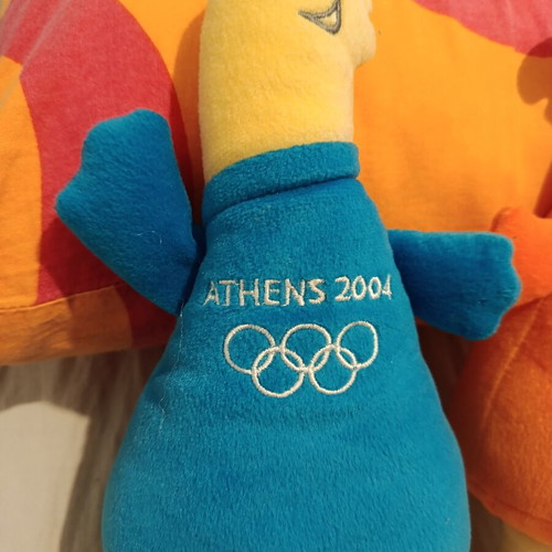 Phoebus & Athena plush mascots Athens 2004 Olympic Games, pair