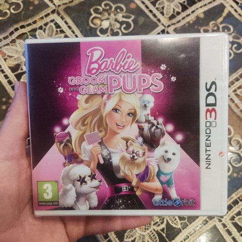Barbie Groom and Glam Pups Nintendo 3DS game PAL European edition rare