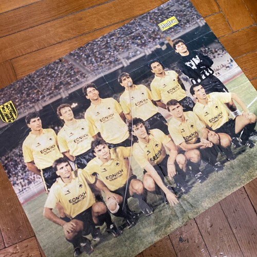 AEK-Olympiakos Giant Poster 1988-89, original