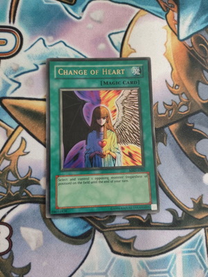 Yu-Gi-Oh card Change of Heart used, Ultra Rare MRD damaged