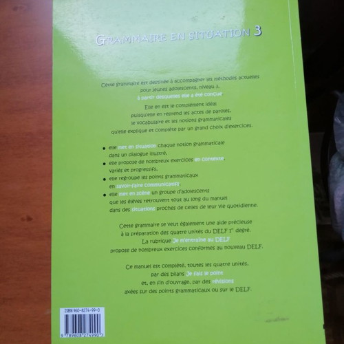 Grammaire en situation καινούργιο βιβλίο γαλλικής γραμματικής