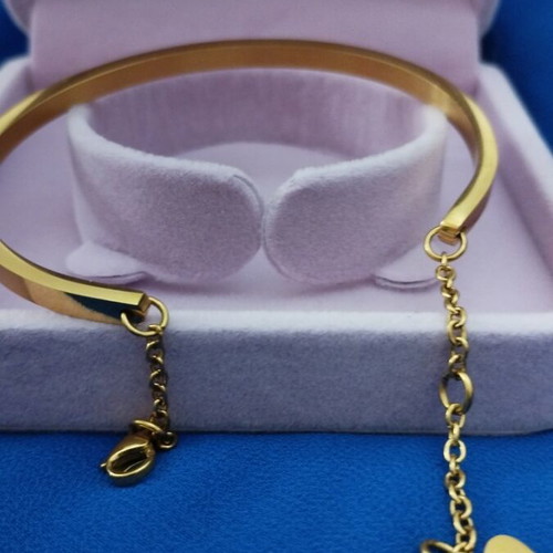 Bangle bracelet stainless steel gold plated new in gift box