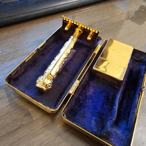 Gillette ABC Pocket Edition gold plated 24 karat like new