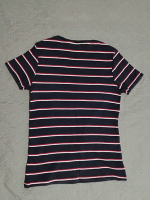 Pull&Bear T-Shirt black with stripes size S like new