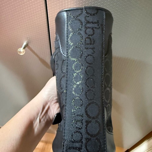 Roccobarocco small black barrel bag like new with leather details