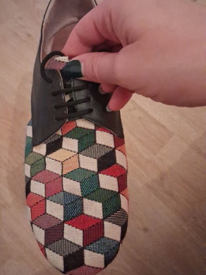 Oxford shoes used, size 40, multicolor