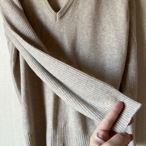 Sisley beige wool sweater, size M