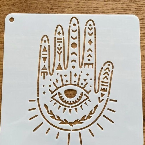 Mystical Boho stencil set of 4, reusable plastic
