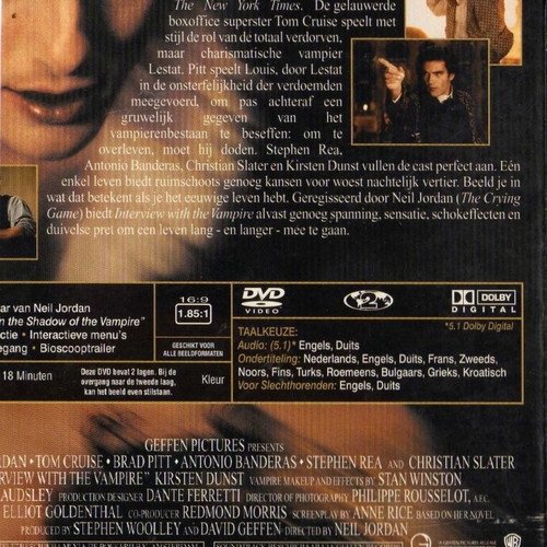 Interview with the Vampire DVD special edition used, drama horror fantasy