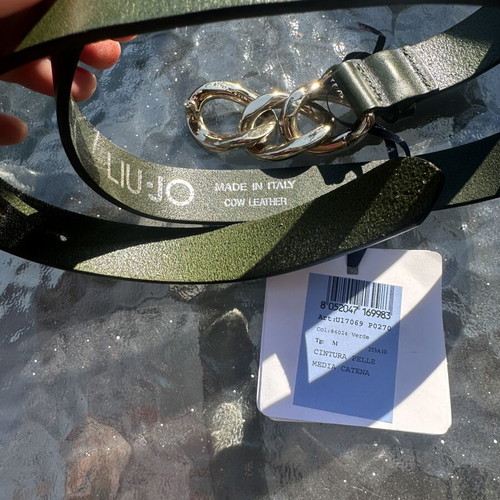 Liu Jo leather belt, green, size 85