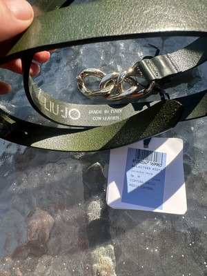 Liu Jo leather belt, green, size 85