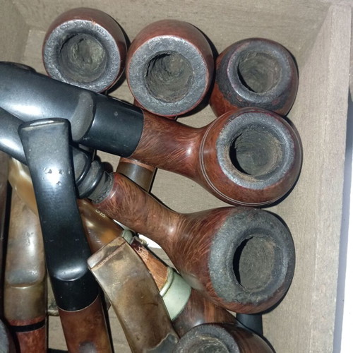 Vintage tobacco pipes collection used, set of 10
