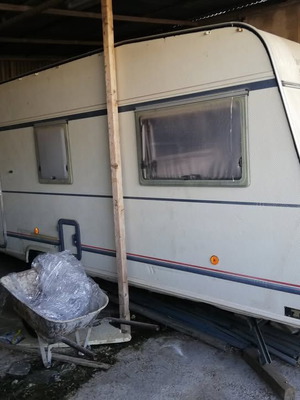 Bürstner 5407tl 1993 caravan with tent and metal frame