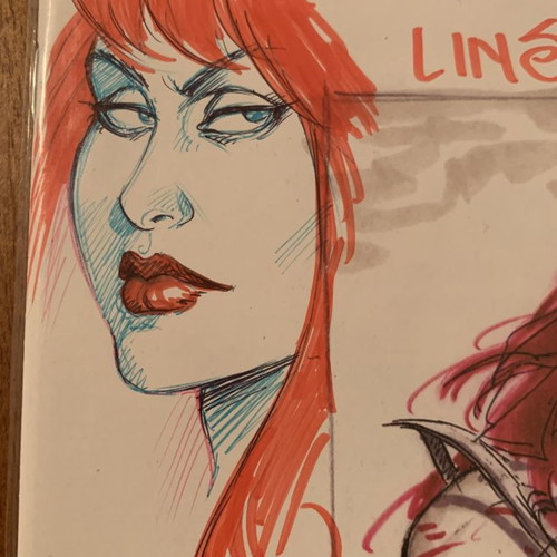 Red Sonja #1 Comic with Original Sketch by J.M.Linsner new