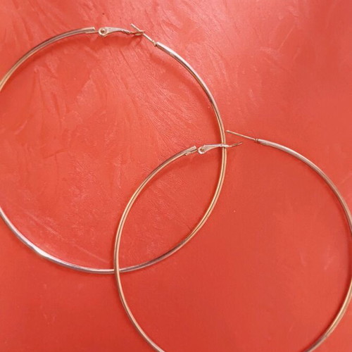 Jewelry used, pack with 3 necklaces, large hoops and bracelet set