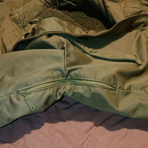 Tenson coat like new, green, with removable lining and hood