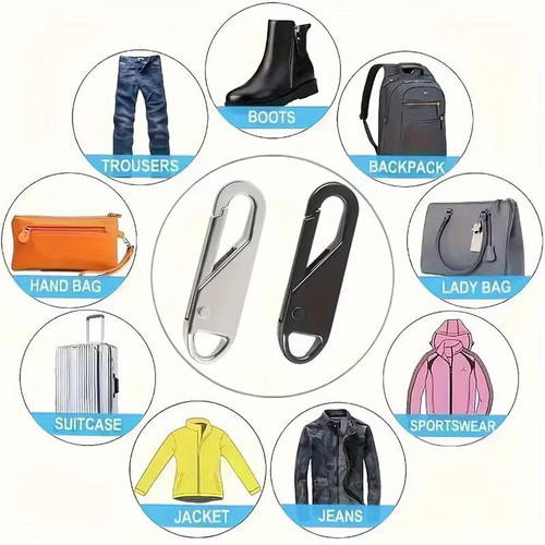 Zipper Repair Kit 5 pcs, easy to use, suitable for luggage and clothes