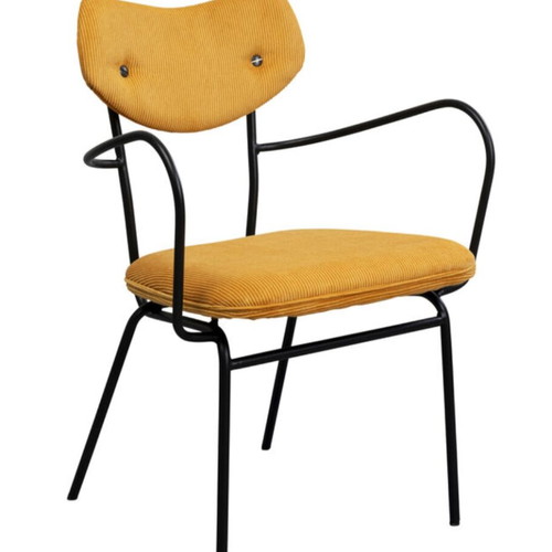Viola dining chair yellow fabric made to order