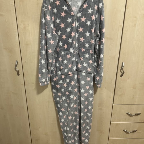 Onesie pajama with hood, grey, size L