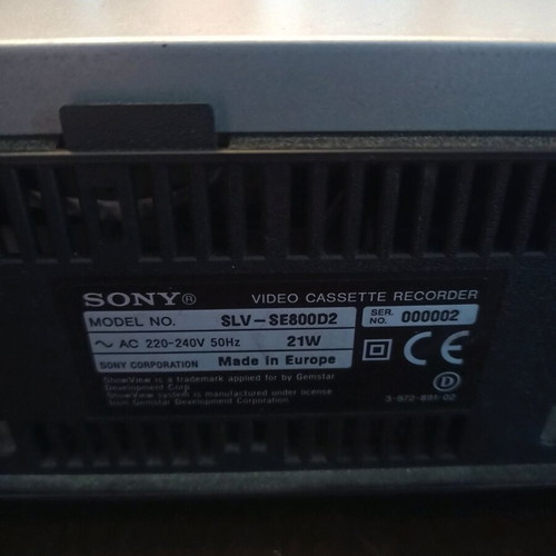 Sony SLV-SE800D2 VHS Video player μεταχειρισμένο, χωρίς τηλεχειριστήριο