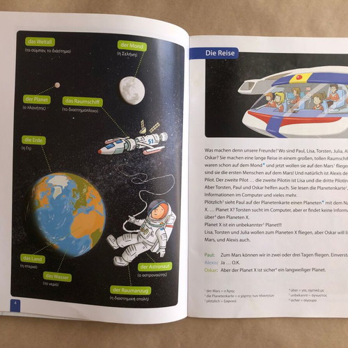 Der Planet X German Learning book like new, Level A1 from 9 years old