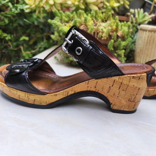 Gabor leather sandals like new, size 37, black