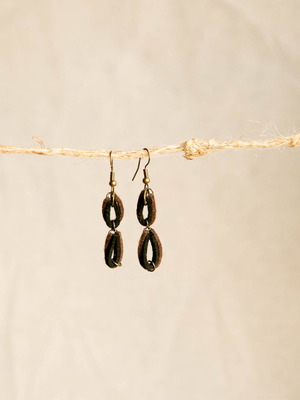 Handmade leather earrings new from recycled suede