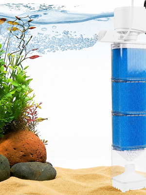 Submersible Aquarium Filter 1200L/H 3-in-1 Biochemical Sponge 15W