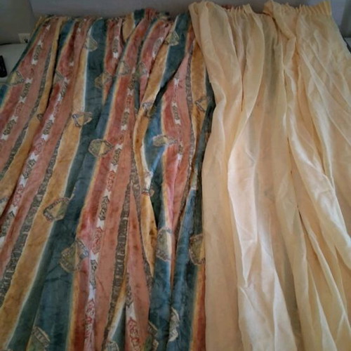 Cotton satin curtains like new, set of 2 pieces