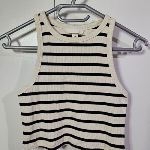 Cropped top striped knit like new, H&M, size S