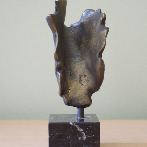 Handmade female bust new from brass with marble base