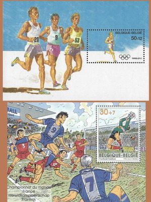 Φυλλάρακια Βελγίου 1988-1998 καινούργια