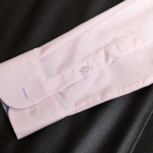 Navy & Green Light Pink Long-Sleeve Shirt, size S, 100% cotton