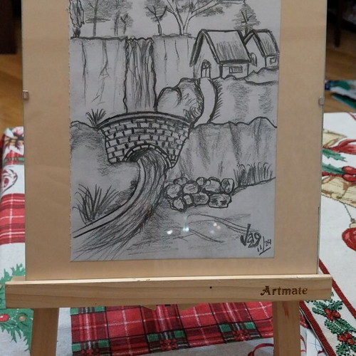 Pencil Drawing Handcrafted Gallery Edition 14x21 cm