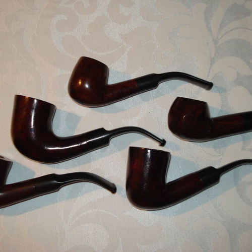 Collection of 5 tobacco pipes like new