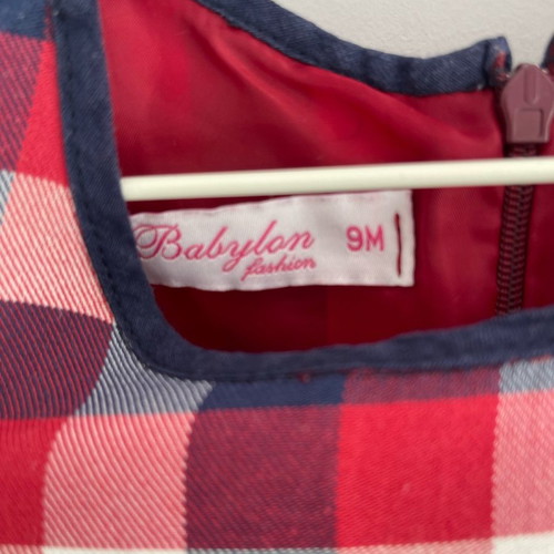 Checkered winter dress Babylon for 9 months new