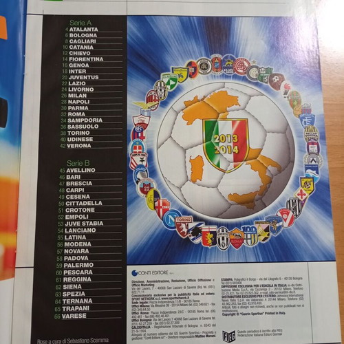 Περιοδικό Guerin Sportivo Aggiornamento Calcio Italia 2013-2014 σαν καινούργιο