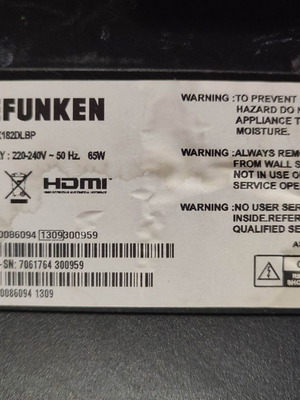 Telefunken 32'' μεταχειρισμένες πλακέτες για σπασμένη οθόνη
