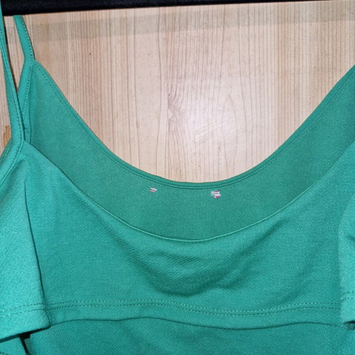 Pink Woman dress green size XL like new with straps