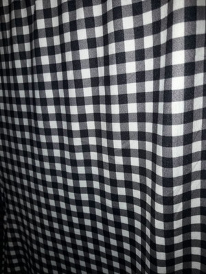 Elastic bell-bottom pants 3XL like new, black and white