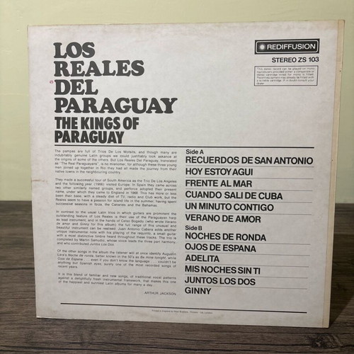 Los Reales Del Paraguay vinyl used, Latin