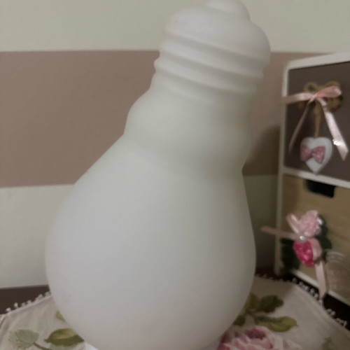 Table lamp lampshade globe like new, 26x19 cm, milky white