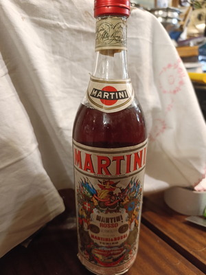 Martini Rosso Vermouth 1969 sealed collectible bottle Greek bottling