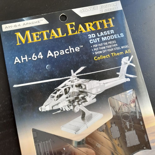 AH-64 Apache Metal Earth 3D laser cut models new
