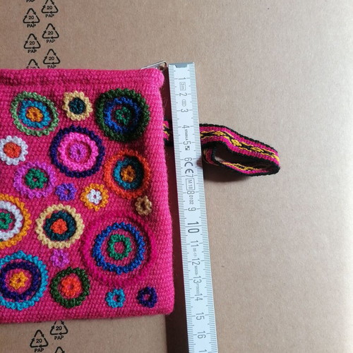 Handmade Peruvian toiletry bag new, woven and hand embroidered
