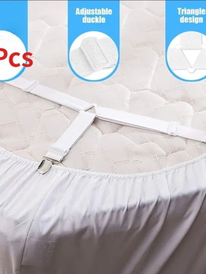 Sheet Support Straps set of 4 adjustable clips new