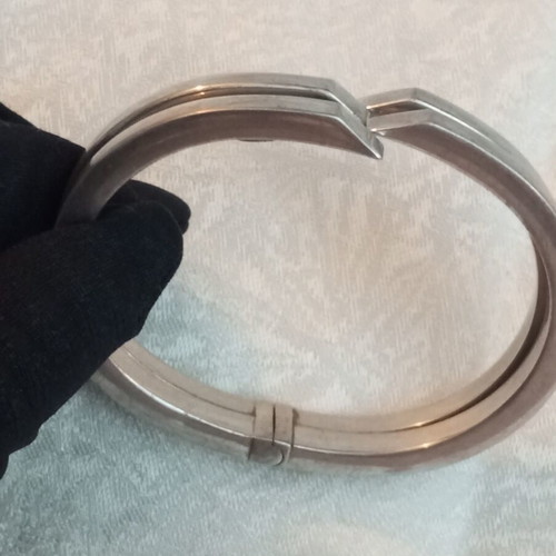 925 silver bracelet cuff, 6 cm - 5 cm adjustable