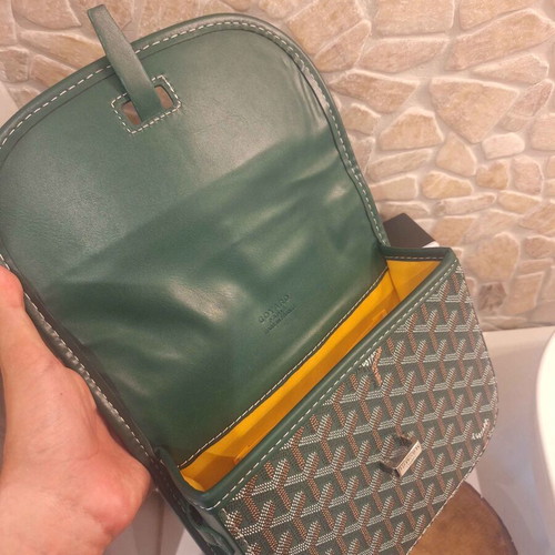 Goyard Belvedere PM Bag new, green shoulder bag