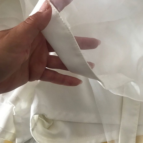 One-piece shorts used, strapless, size S with transparent dress